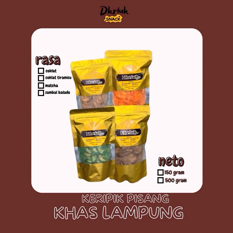 

KERIPIK PISANG LAMPUNG BERBAGAI VARIAN RASA 150GR