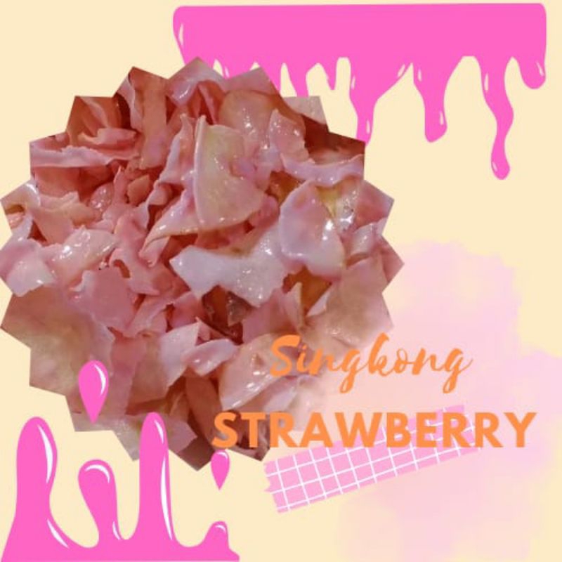 

keripik singkong rasa stroberry toples