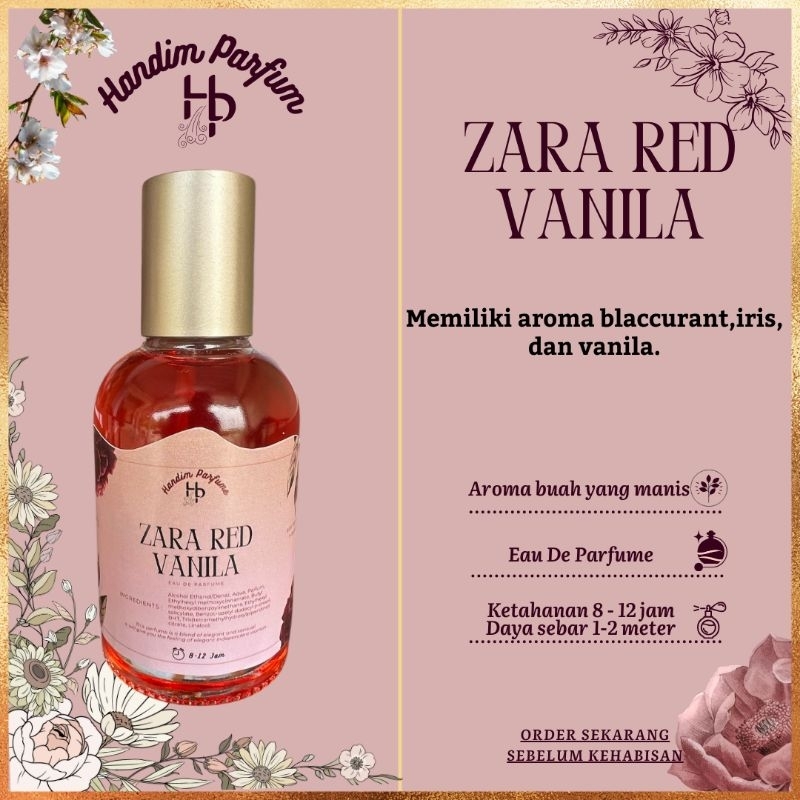 Handim Parfume Original Zara Red Vanilla Unisex