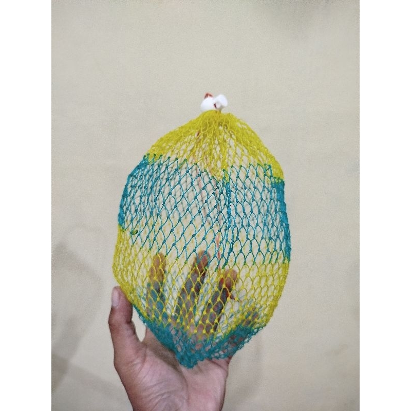 Koja Ikan / Waring ikan / Wadah Ikan rajut bahan Tali Tambang varian Panjang 25 cm , 30 cm , 40 cm d
