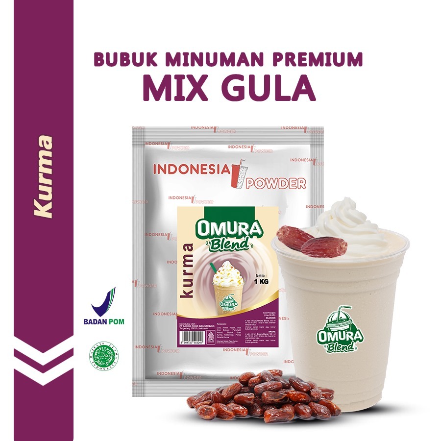 

OMURA Blend Bubuk Minuman Premium Rasa Kurma Powder Drink 1 Kg / 1000 Gr Omura Powder