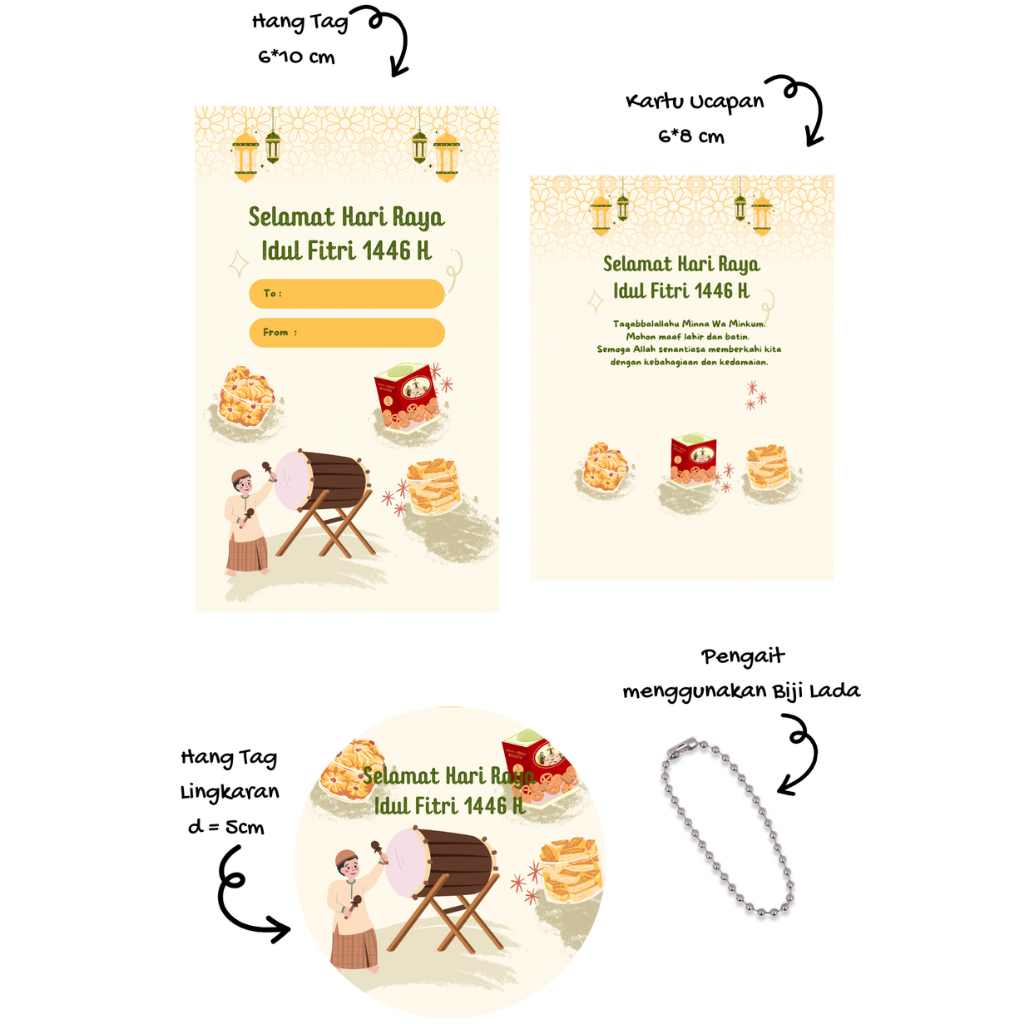 

Hang Tag Souvenir Hampers Ramadan / Hang Tag Lebaran