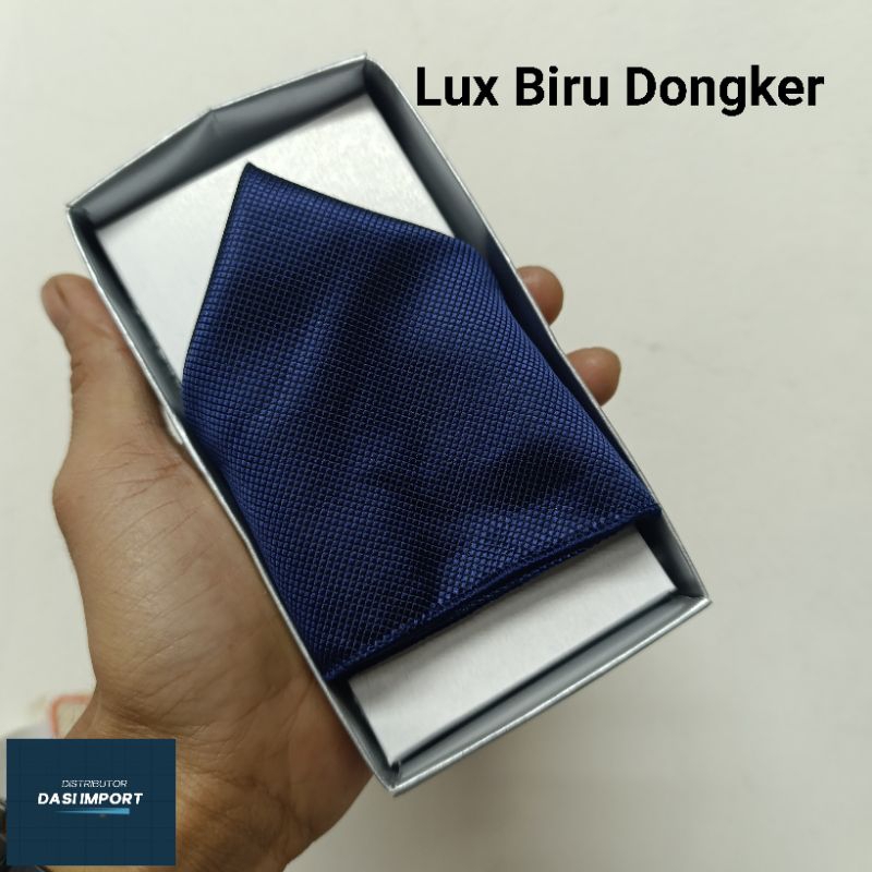 Fashion Pria Saku Jas Saputangan Jas Pocket Square Biru Dongker