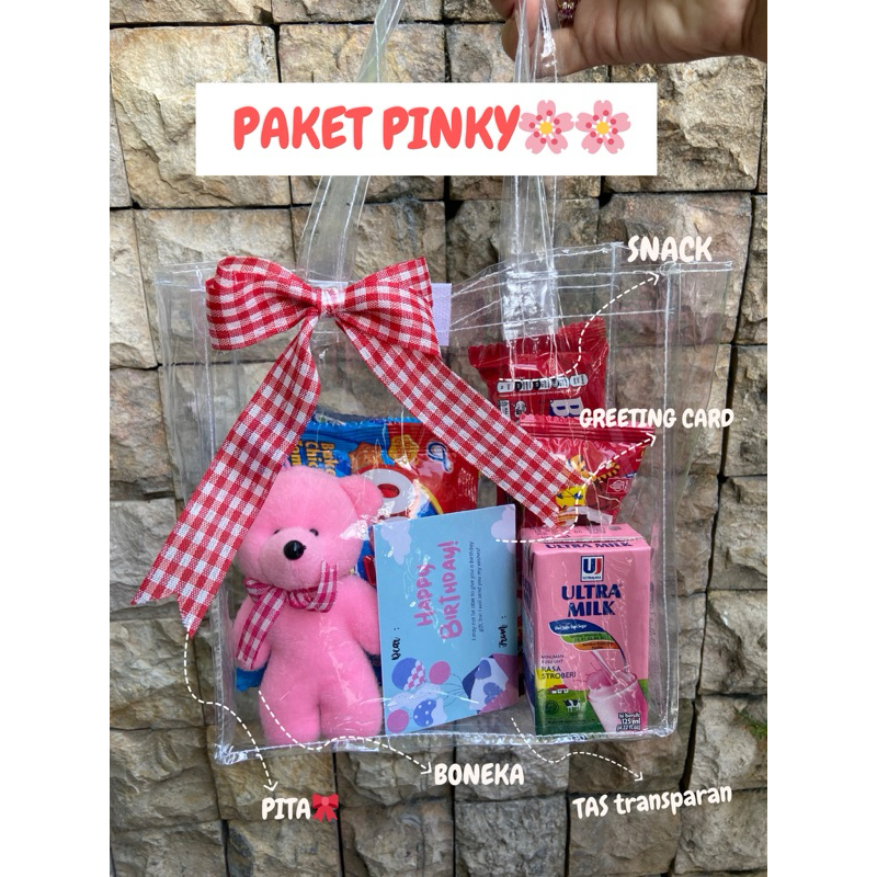 

Pinky Snack Bag by embunbening Hampers Gift Premium Snack bag Kado Ulang Tahun Valentine Anniversary Kado Wisuda