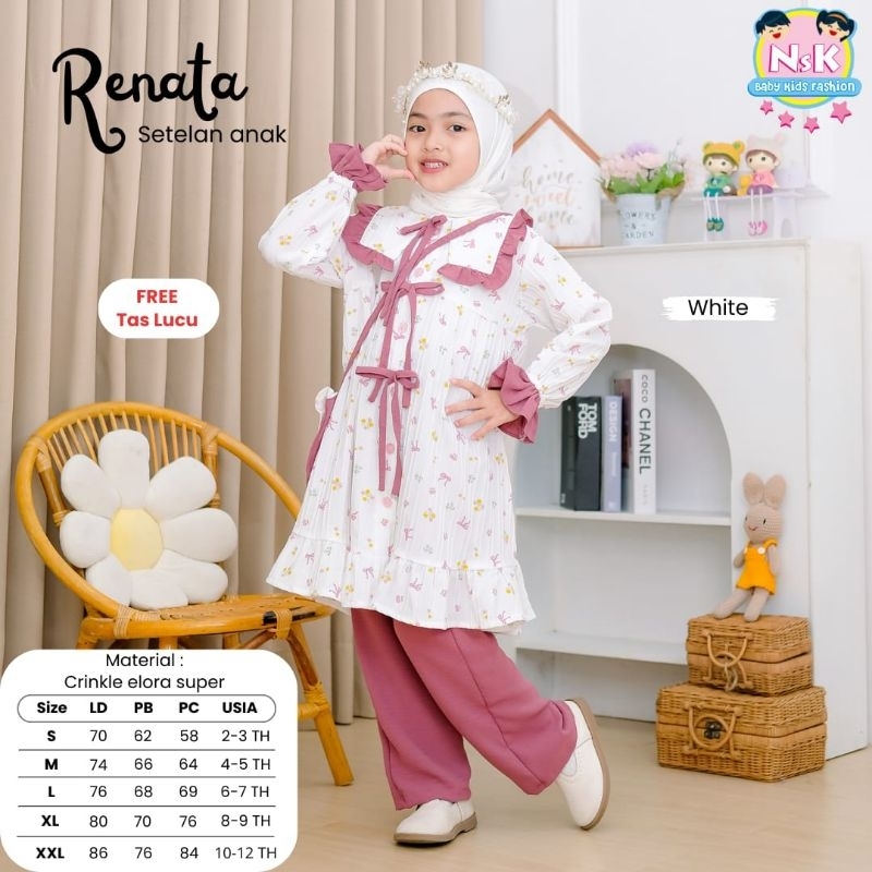 RENATA //SIVA NSK/LOVINA //YOORA //SYIFA M2M //VILLIA ONE SET //Meggi CHACA Set Kids Original by Ali