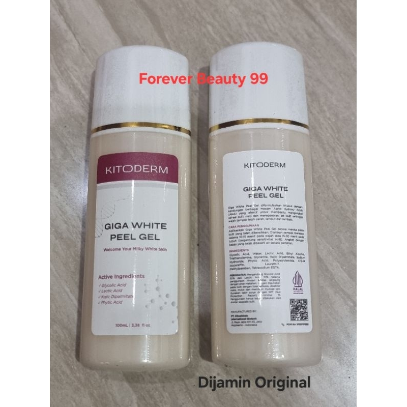Kitoderm Giga White Peel Gel - peeling wajah & badan pemutih - BPOM - 100 ml