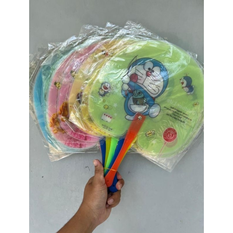 12 pcs Kipas Tangan  jumbo kipas karakter kipas plastik  kipas tangai