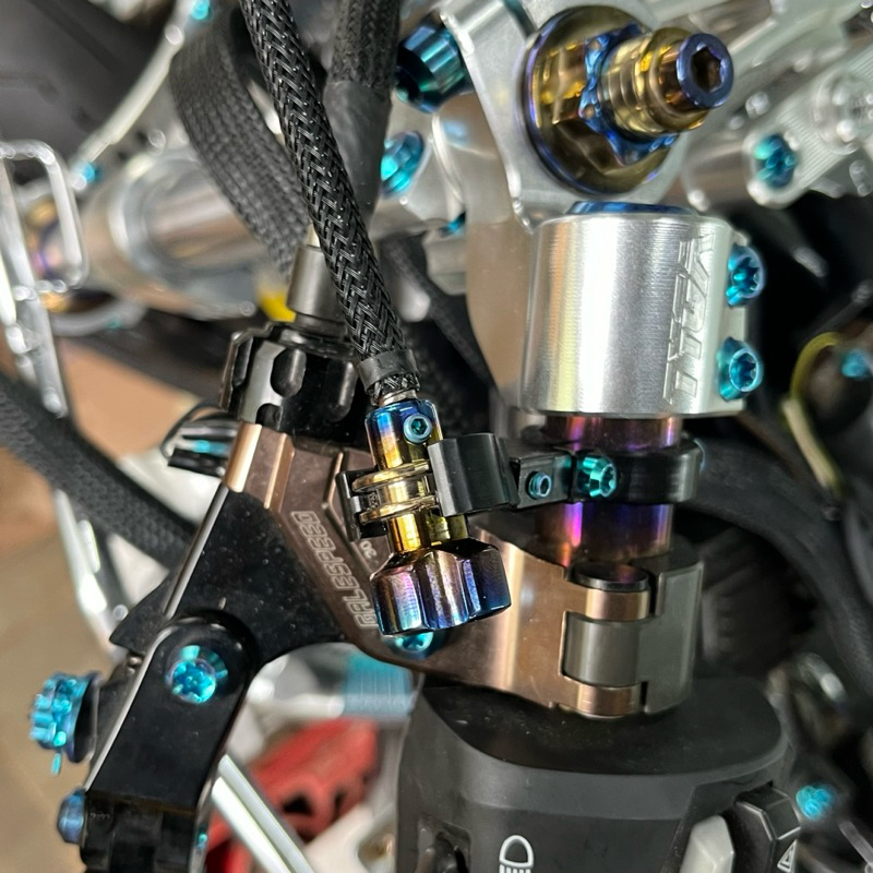 ajuster rem depan titanium bakar adjuster