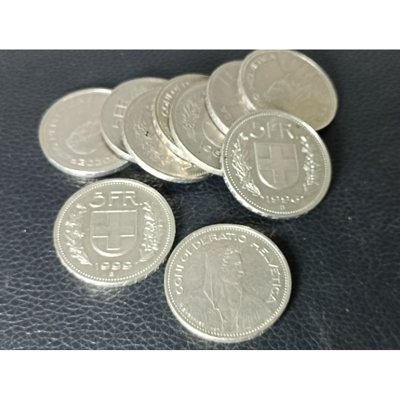 koleksi koin 5 franc swiss chf