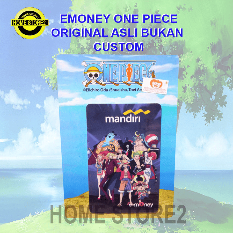 EMONEY CARD MANDIRI ORIGINAL ASLI BUKAN CUSTOM EDISI ONE PIECE ONIGASHIMA ALL CREW
