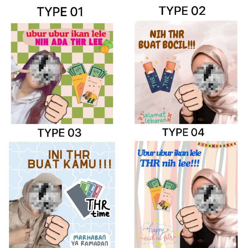 

Amplop Lebaran Lucu | custom foto (15pcs)