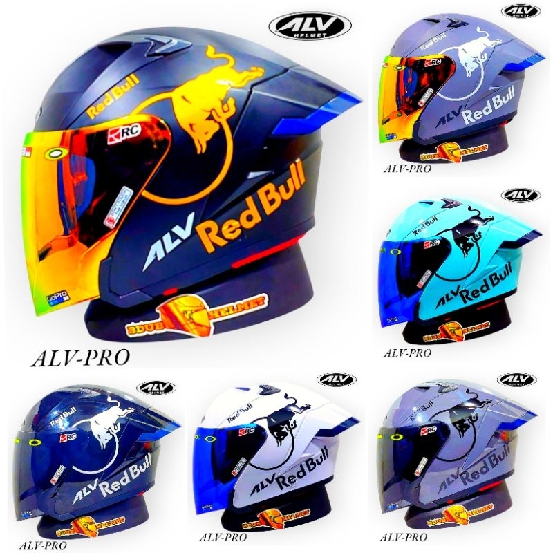 Helm ALV PRO | ALV Ultron PRO paket ganteng red-bull