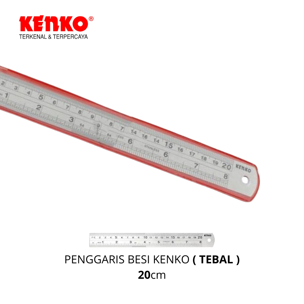 

Penggaris Besi Tebal Kenko 20CM