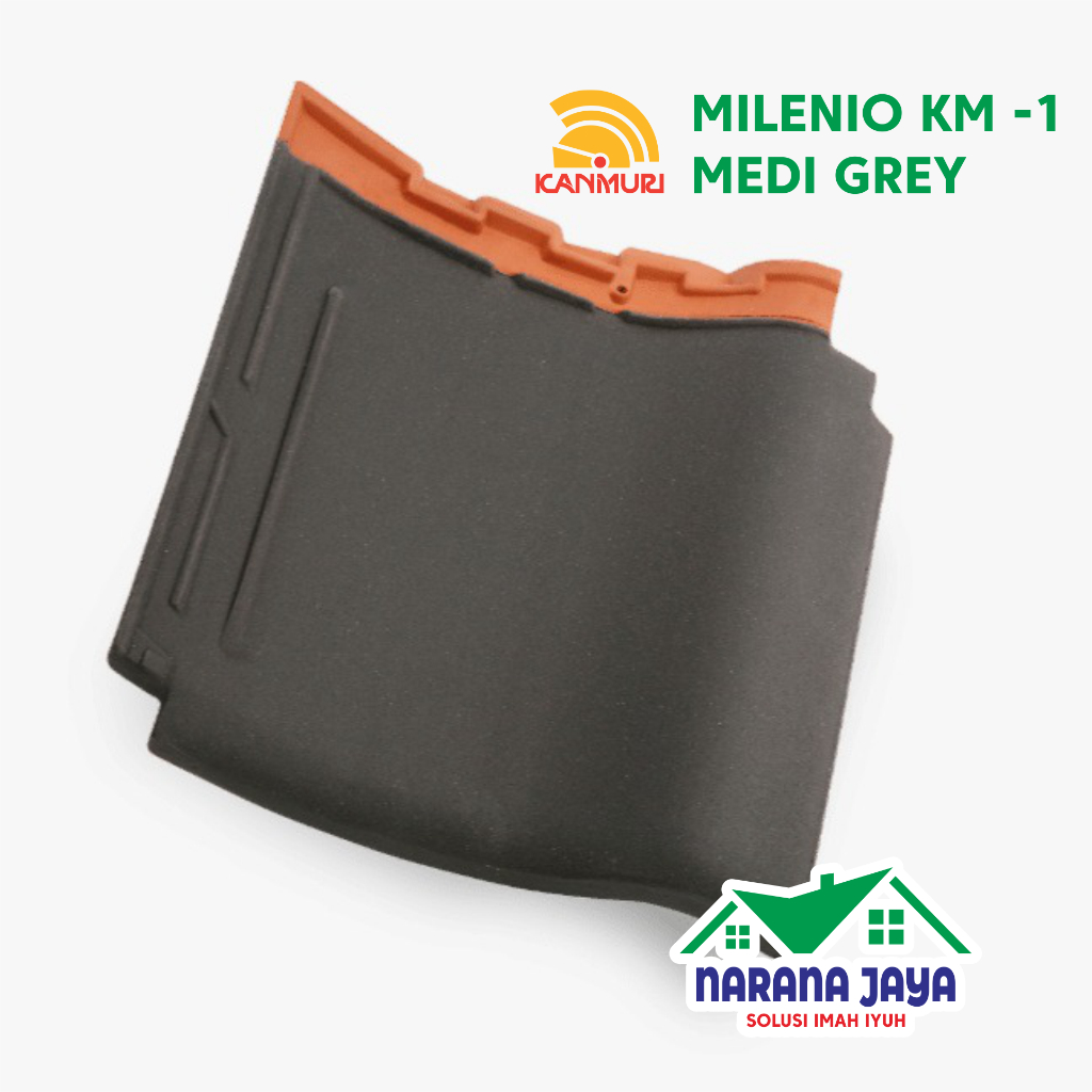 GENTENG KANMURI MILENIO GELOMBANG MEDI GREY ISTIMEWA