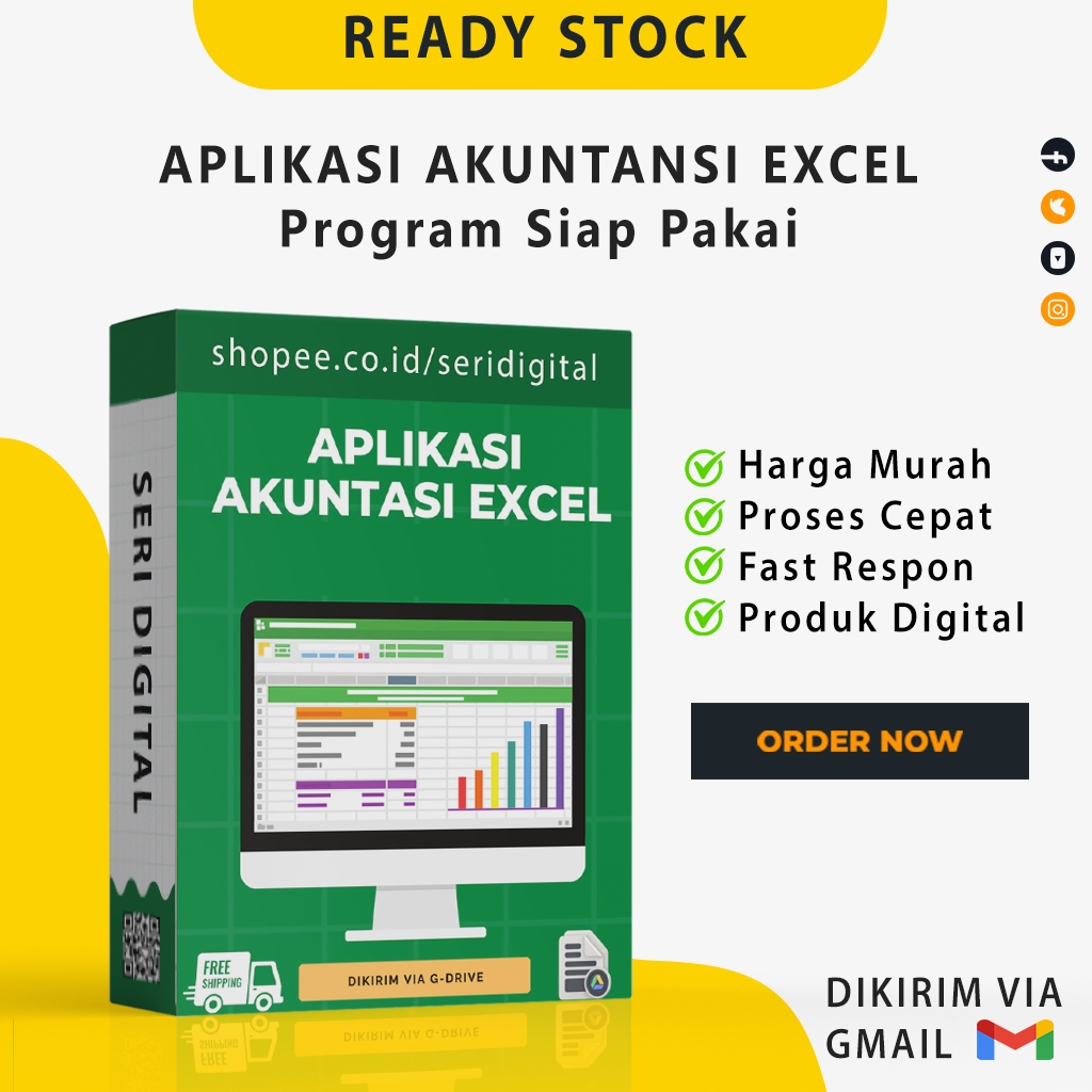 APLIKASI AKUNTANSI EXCEL Program Siap Pakai - Aplikasi Akuntansi Format Excel Terintegrasi