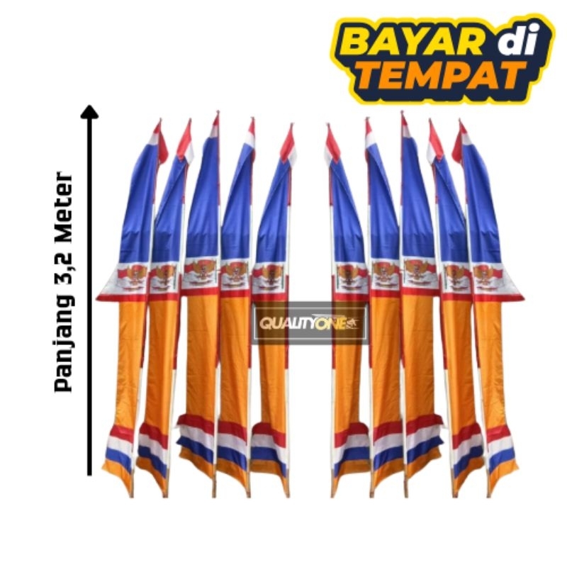 Bandir Biru Kuning 3,2 Meter || Umbul Umbul Bandir 3,2 Meter || Bandir Murah Berkualitas || Umbul um