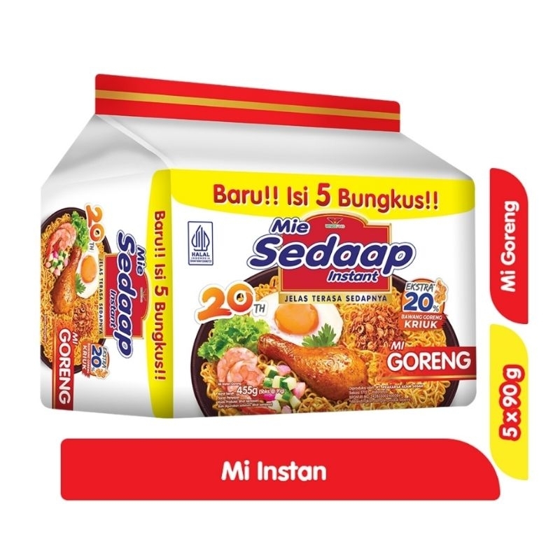 

SEDAAP mie instan goreng pack ( 5 x 90gr)
