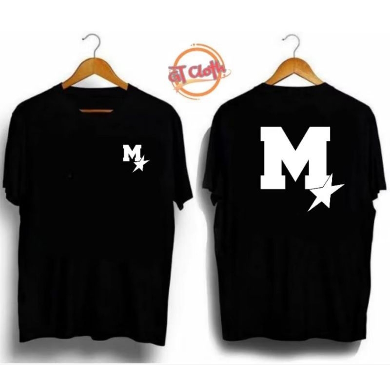 KAOS INISIAL HURUF M STAR SIMPEL