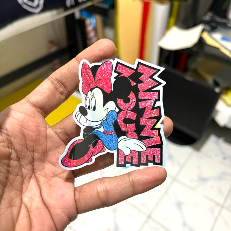 

stiker minne mouse hologram, miky mouse