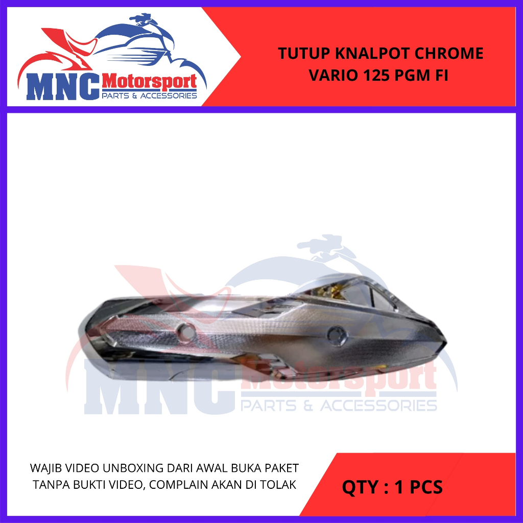 COVER TUTUP KNALPOT CHROME VARIO 125 OLD LAMA NEMO