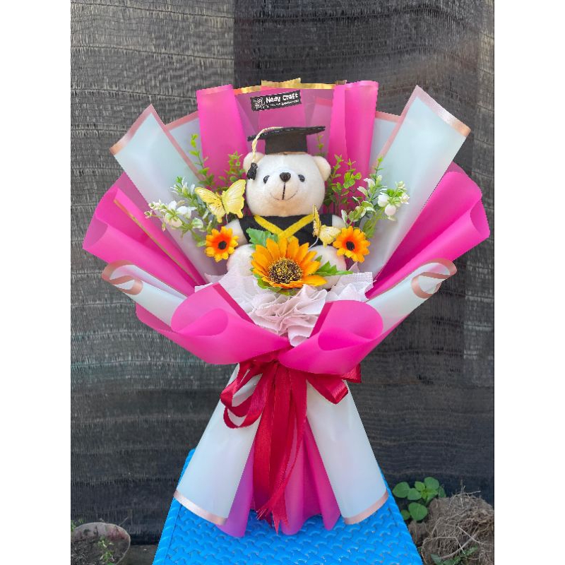 Buket Wisuda Boneka/Buket Boneka Wisuda/Buket Profesi/Buket Bunga dan Boneka