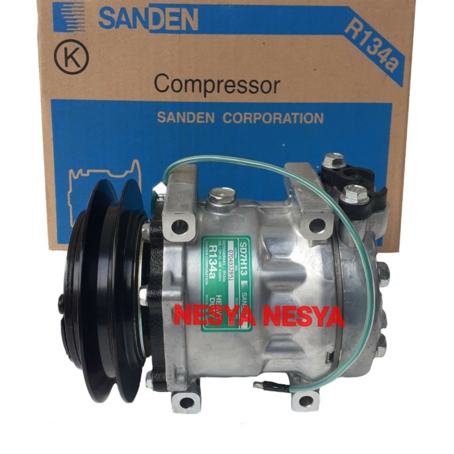 Compressor Compresor Kompressor Kompresor AC Model SANDEN SD7H13 24V 24 V 24 Volt untuk Alat Berat O