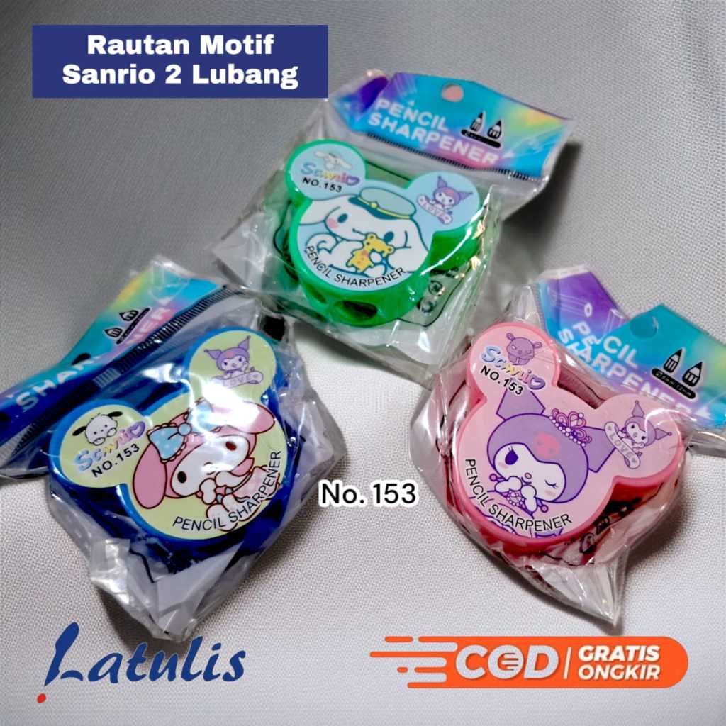 

RAUTAN 153 SANRIO / OROTAN PENSIL / PENCIL SHARPENER CINNAMOROLL KUROMI