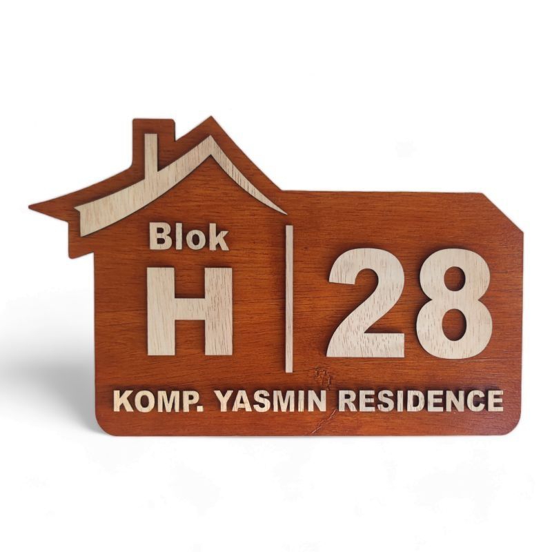 Dekorasi Nomor Rumah Bahan Kayu / nomor rumah kayu / nomor rumah murah