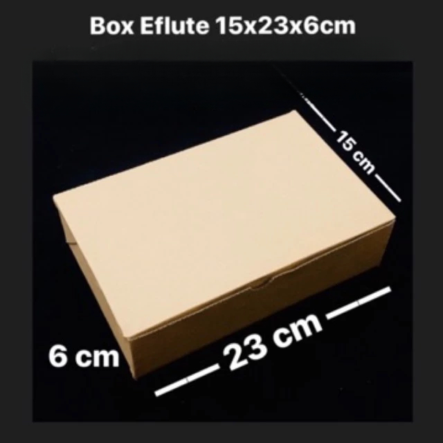 

Box Eflute Muat 6 Buah Foil Ox100 Dus Makanan Kue Snack Ukuran 15x23x6cm