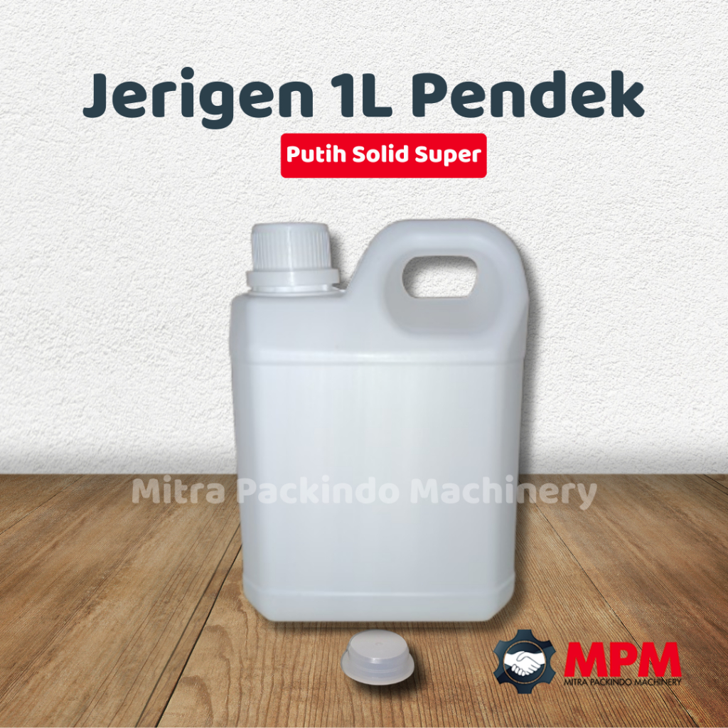 Jirigen 1 Liter Pendek (Sumpal + Tutup Jerigen)