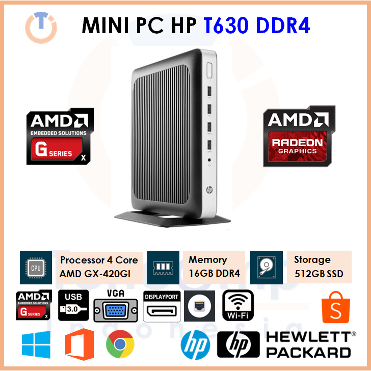 Mini PC HP T630 Ram 4GB DDR4 SSD