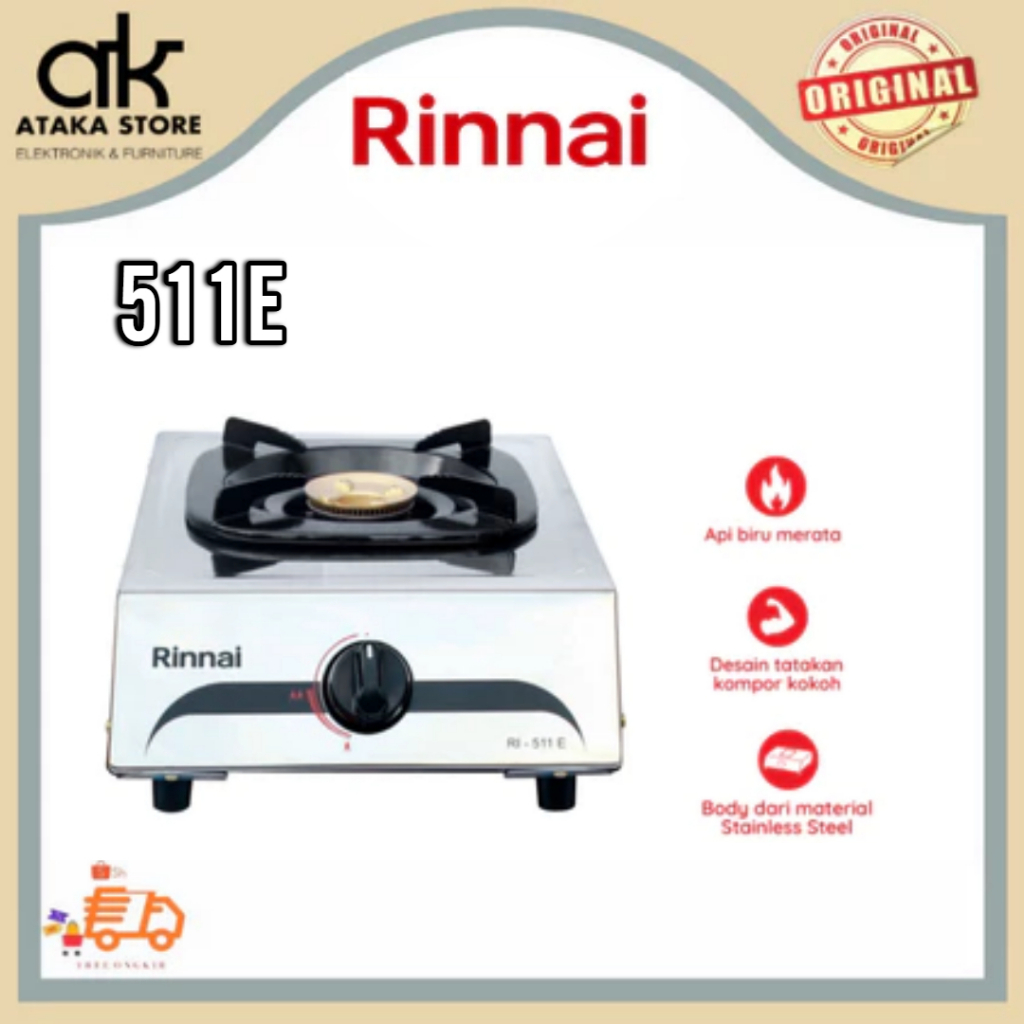 Kompor Rinnai 1 Tungku Rinnai 511E Kompor Satu Tungku