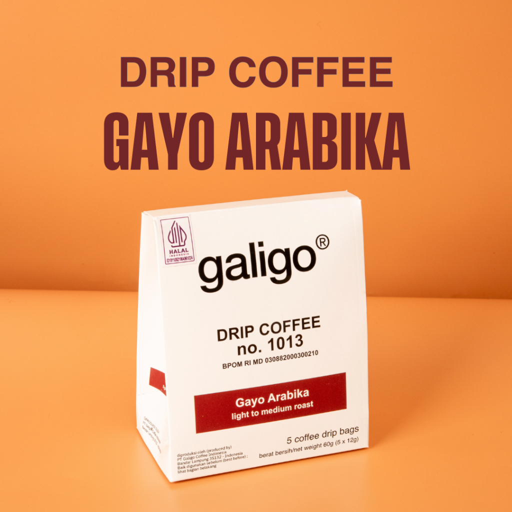 

Drip Coffee Gayo Arabika Lampung 60g (5 x 12g) - (Galigo coffee)