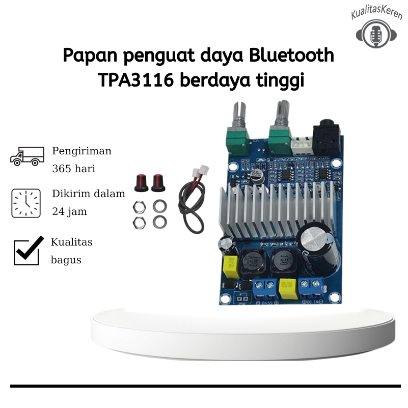 g_TPA3116 Subwoofer Power Amplifier Board 100W Bass Amplifier DC12V 24V High Efficiency 90% Preamp C