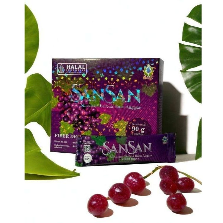 

SANSAN MINUMAN SERBUK RASA ANGGUR FIBER DRINK 1 BOX 6 SACHET