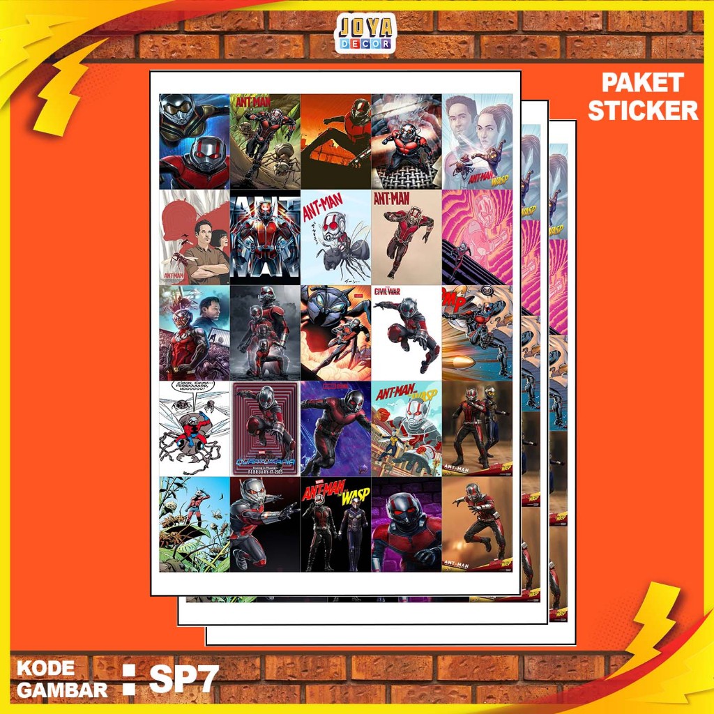 

STICKER ANT-MAN / STIKER ANT-MAN / PAKET STIKER ANT-MAN PER 25 PCS / KODE GAMBAR SP7