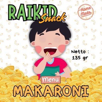 

Makaroni rasa isi 135 gr - Raikid Snack