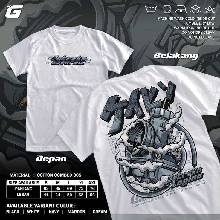 Kaos Racing 2 Stroke Engine Keihin Carburetor Baju Distro Motor Herek