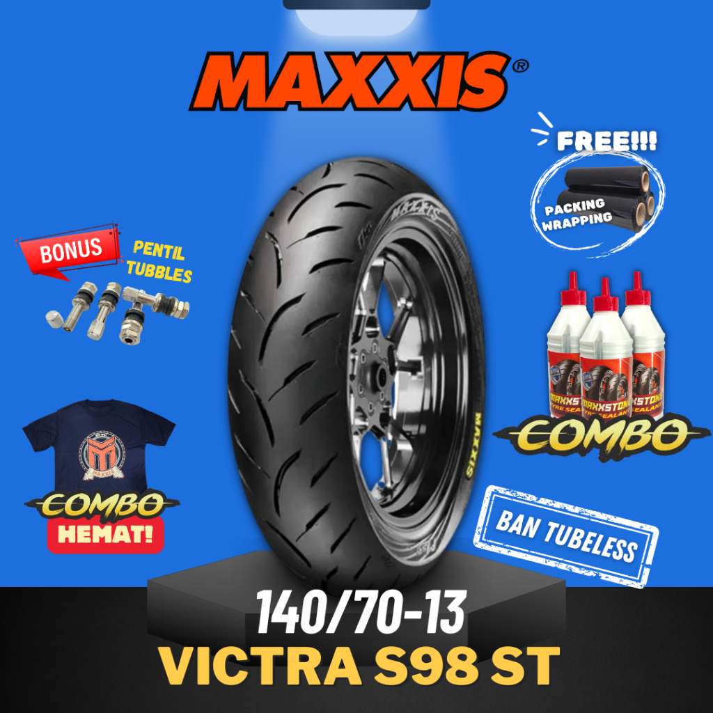 [READY COD] MAXXIS VICTRA 140 / 70 - 13 / BAN MAXXIS 140/70-13 / 140-70-13 TUBELESS BAN LUAR / BAN N