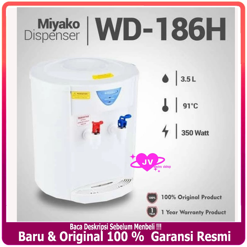 MIYAKO WD186H Dispenser Miyako Panas Normal / Dispenser Miyako WD186 H