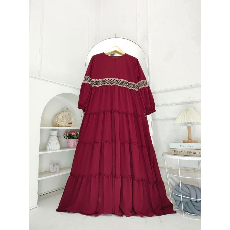 Cuci Gudang Dress Gamis Ceruty Babydoll Polos