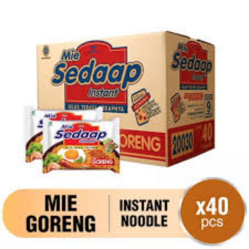 

SEDAAP MIE GORENG 90GR 1 DUS 40 PCS