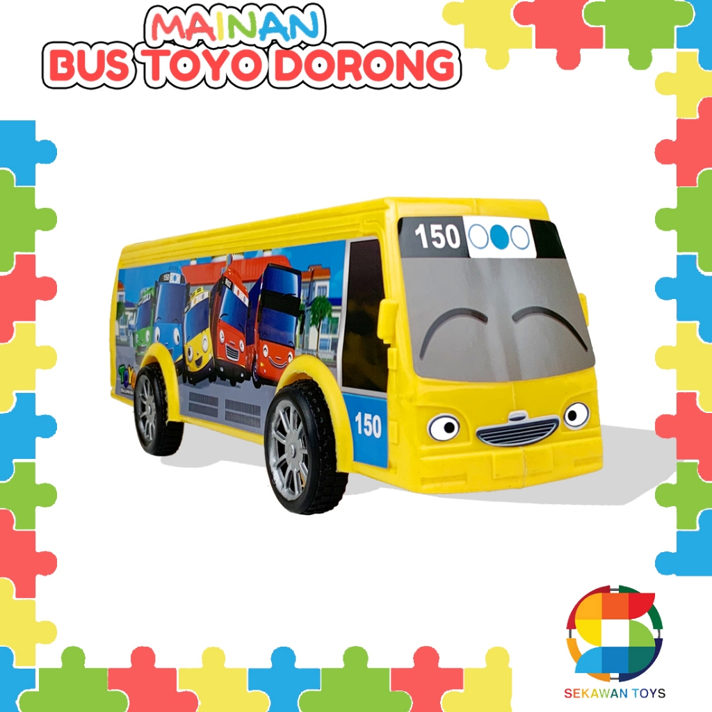 Mainan Anak Mobil Toyo/ Mainan Bus Toyo Dorong Karakter 3830