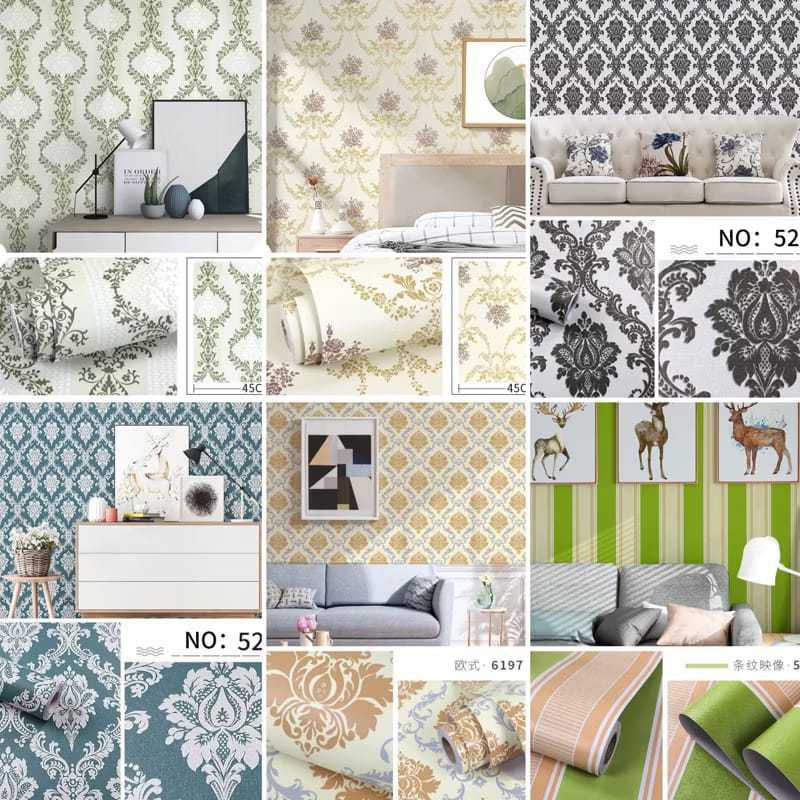 Wallpaper Dinding Motif UK /  WALLPAPER STICKER DINDING POLOS / WALLPAPER DEKORASI  INTERIOR WALLPAP