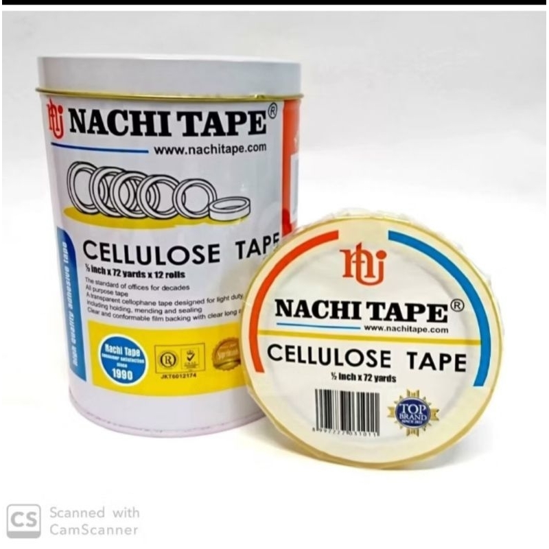 

ISOLASI NACHI 1/2" X 72 YARD ( HARGA 12 ROL)