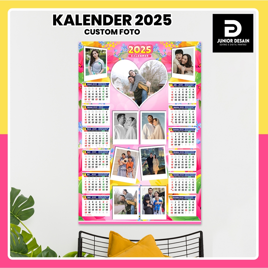 

CETAK KALENDER 2025 CUSTOM FOTO DAN NAMA 1 LEMBAR ISI 12 BULAN