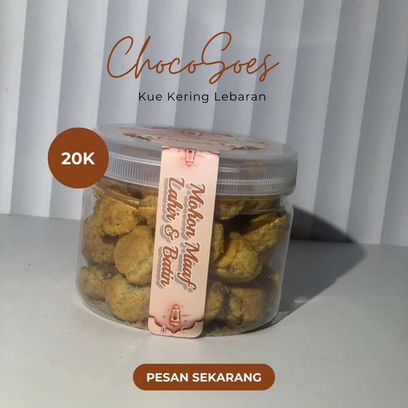 

Choco Soes/ Kue Soes. Hampers Lebaran (Kue Kering) 400ml