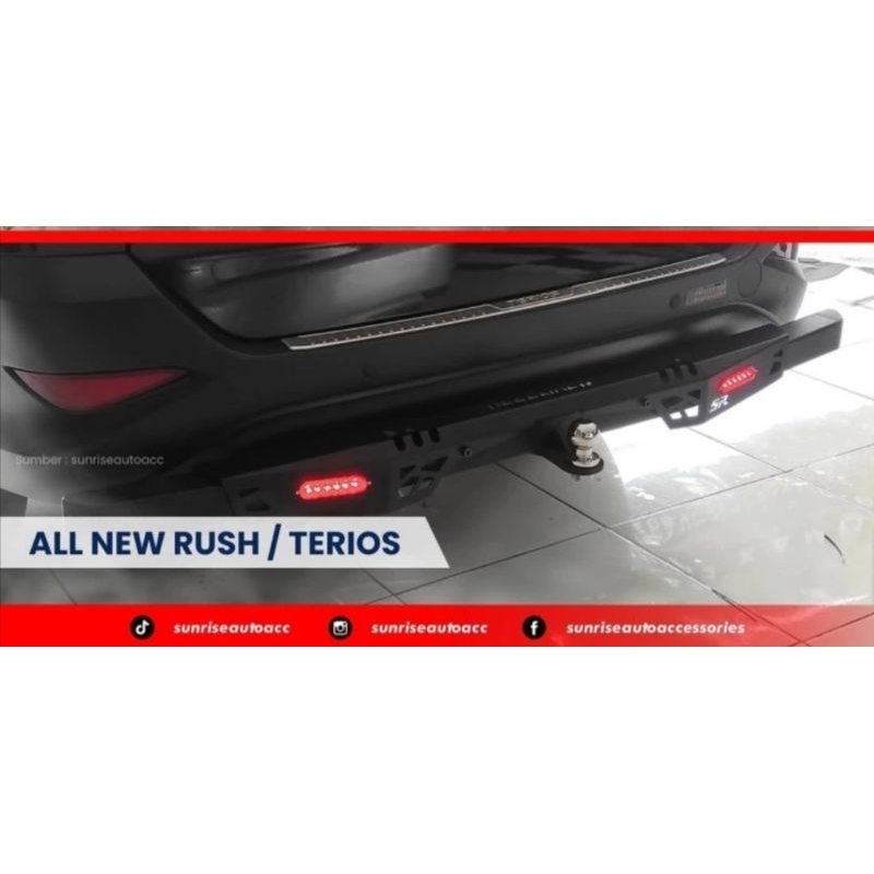 BEMPER BELAKANG TERIOS / RUSH LAMA - BARU  MODEL DEFENDER, ARMOR, RAPTOR  , STANLESS