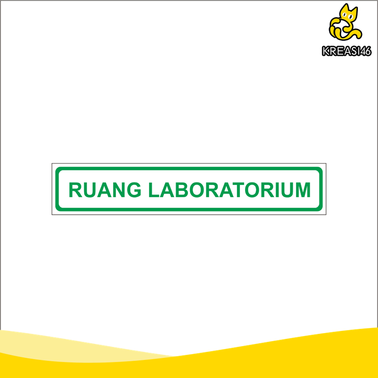 

SIGN AKRILIK RUANG LABORATORIUM SIGNAGE UKURAN 7,5CM X 40CM