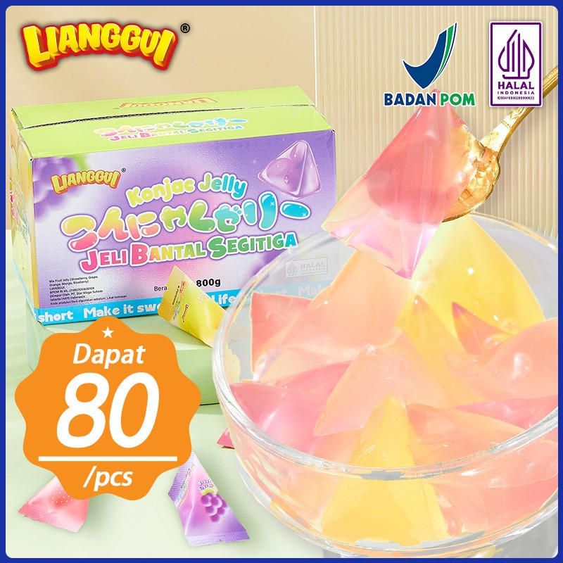 

[ Lianggui ] JELLY SEGITIGA ANEKA RASA | JELI AGAR ANEKA RASA | MANGGA | JERUK | NANAS | ANGGUR | BLUBERI | STROBERI | LECI | VIRAL | JELI 200G